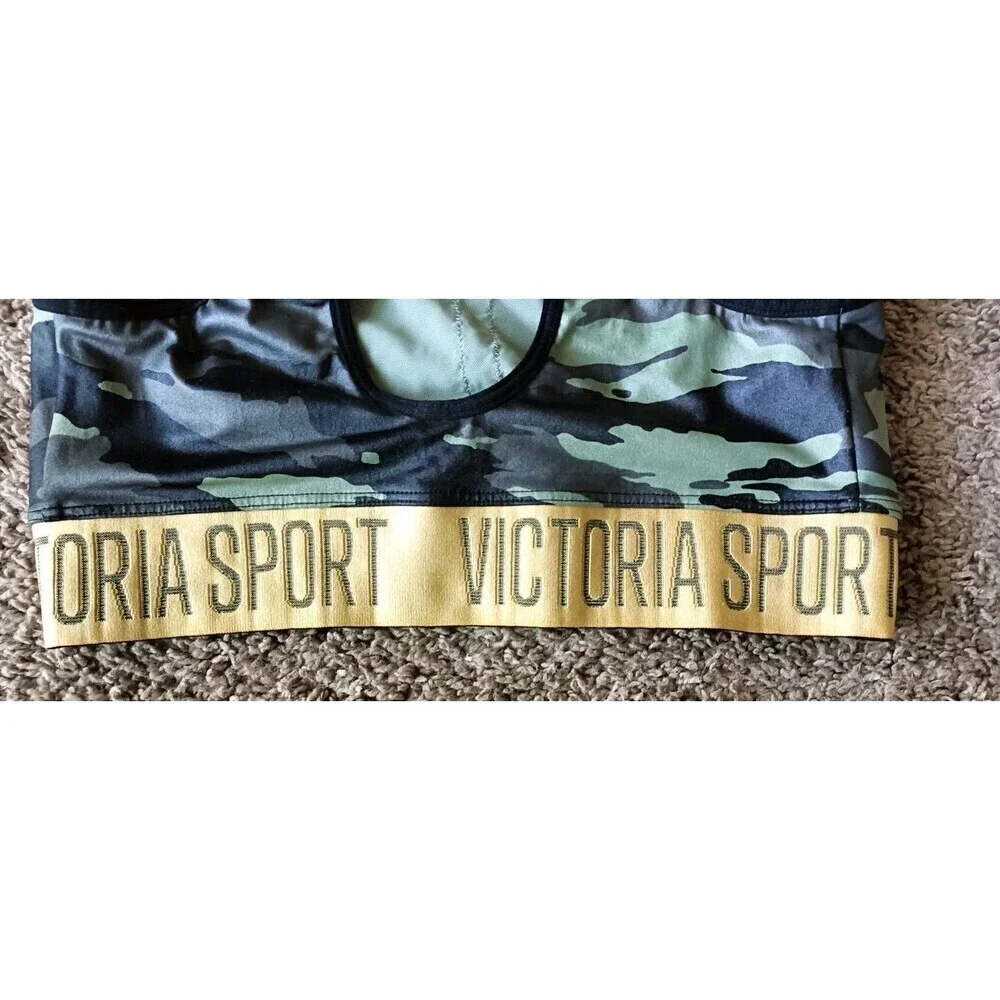 Victoria Sport Victoria's Secret Size Small  Sports Bra Camo Green Black - Picture 4 of 5